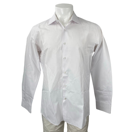 size 16 dress shirt Steven Land Men's Basic 100% Cotton Dress Shirt | Light Blue 16 x 32/33