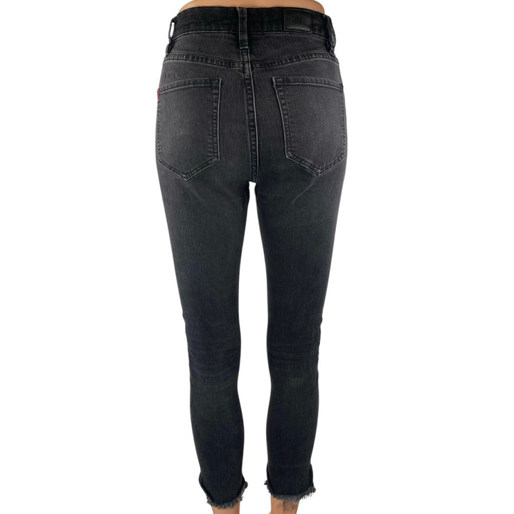 Urban Outfitters BDG Women's Black High Waisted Raw Hem Skinny Denim Jeans 25