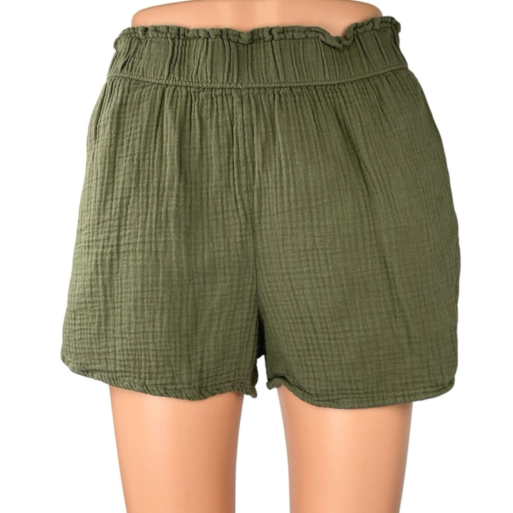 Universal Thread Green High Waisted Pull On Paperbag Mini Casual Shorts Size S