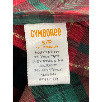 New Gymboree Women's Red Plaid Short Sleeve Tie Waist A Line Midi Dress Size S