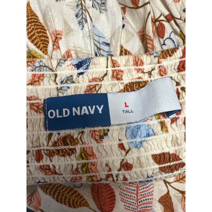 Old Navy Multicolor Floral Sleeveless Cami Camisole Maxi Tank A-Line Dress Sz L