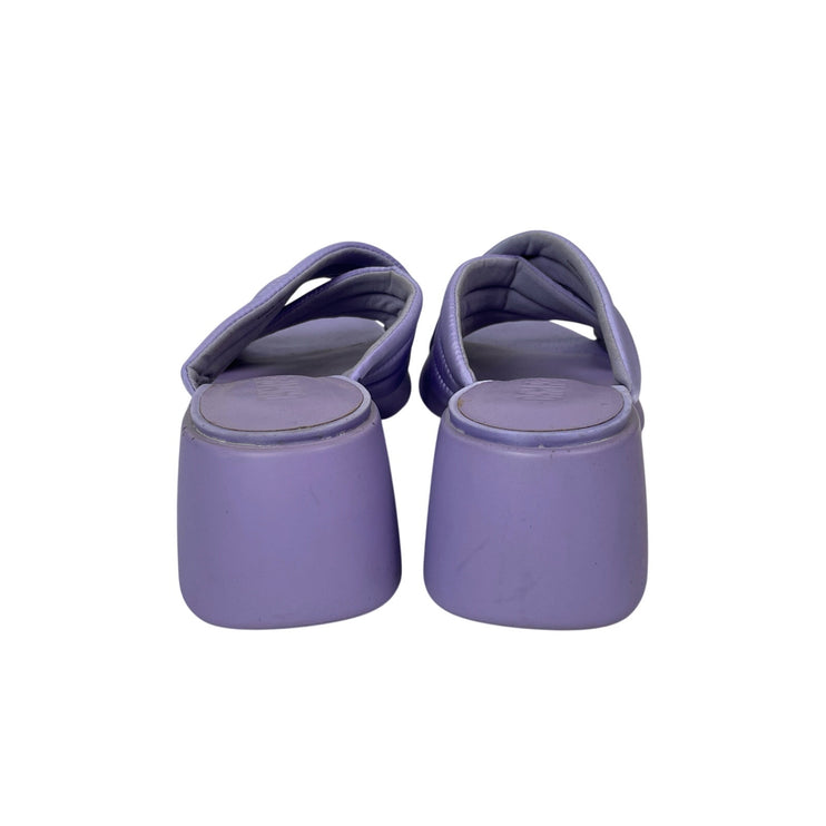 Camper Trisha Women's Purple Cross Strap Block Heels Slides Sandals Sz 37 US 6