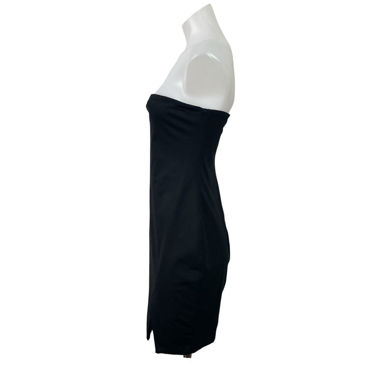 By The Way Black Sleeveless Strapless Mini Bodycon Bandeau Tube Tank Dress Sz S