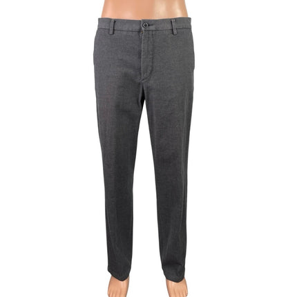 Dockers Men's Dark Gray Mid Rise Straight Slim Trousers Dress Pants Size 36x32