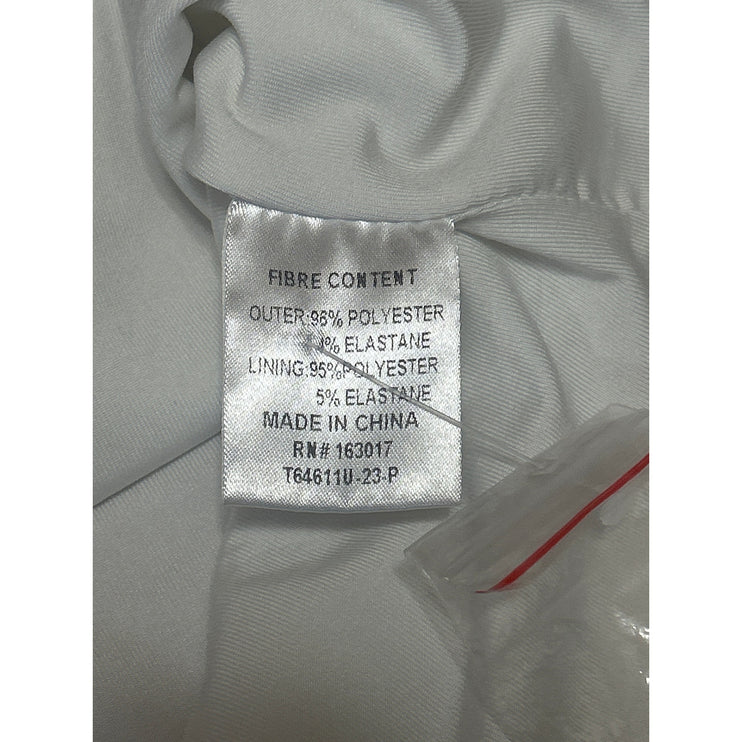 Princess Polly White Long Sleeve Button Front Split Cardigan Crop Top Size 2