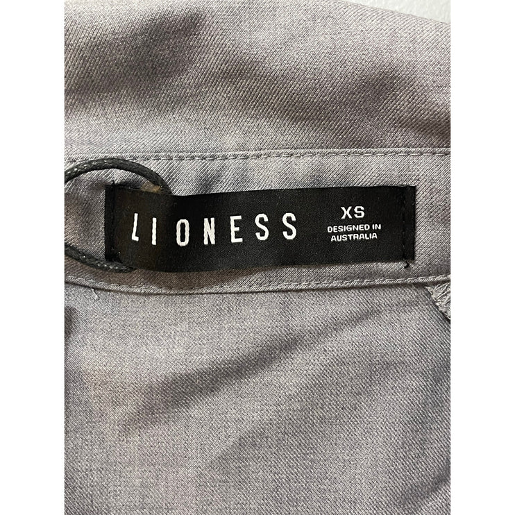 NEW Lioness Trencherous Women Slate Gray Double Breasted Tie Trench Coat Size XS