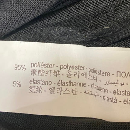 Zara Black Long Sleeve Sheer Mesh Crew Neck See Though Tee Shirt Bodysuit Top S