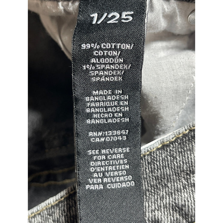 Kendall + Kylie The Drifted High Rise Black Washed Cut off Denim Jean Shorts 25