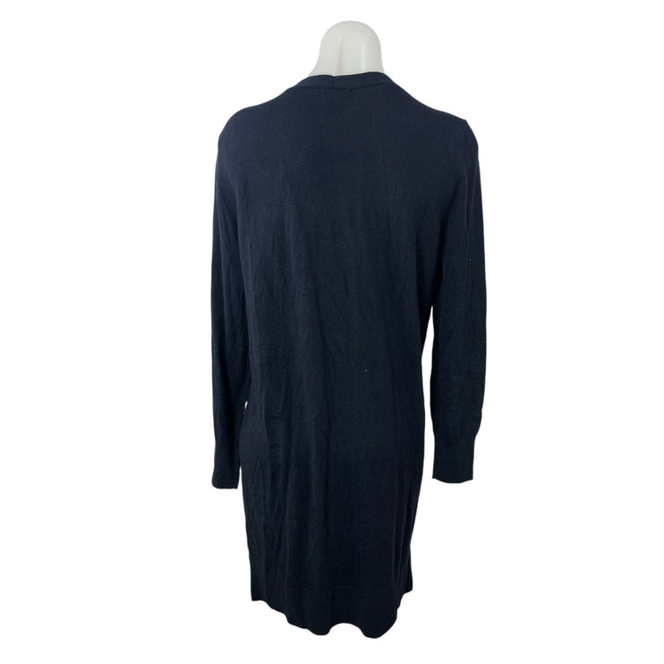 NEW Halogen Women's Navy Blue Long Sleeve Mid Length Cardigan Sweater Top Size S