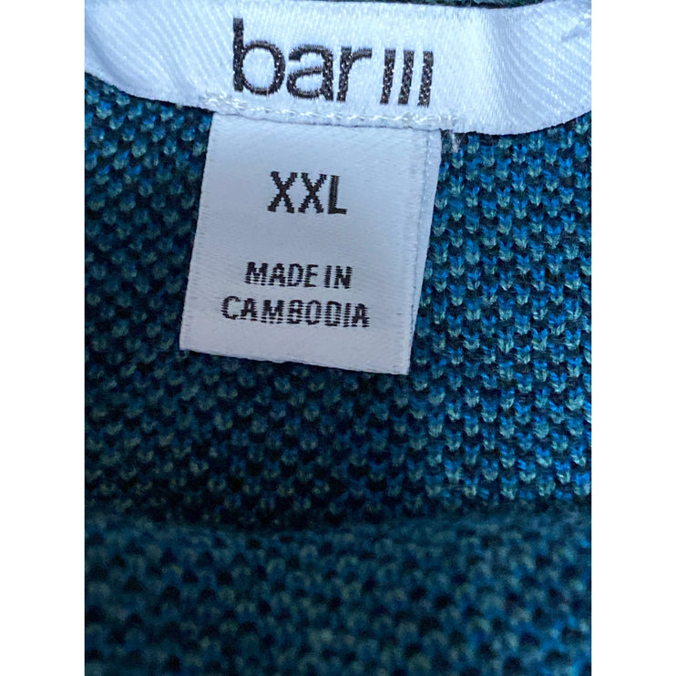 Bar III Womens Blue Animal Print Crew Neck Long Sleeve Pullover Sweater Top XXL