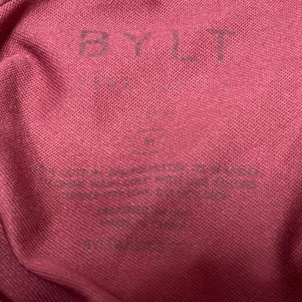 BYLT Basics Men's Red Maroon Short Sleeves Pocket Drop Cut Tee T-shirt Top Sz M