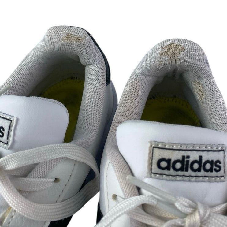 Adidas Grand Court Women's White Leather Lace Up Low Top Sneakers Shoes Size 8.5