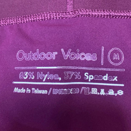 Outdoor Voices Women's Purple Skinny High Waist Fitness Workout Leggings Pants M