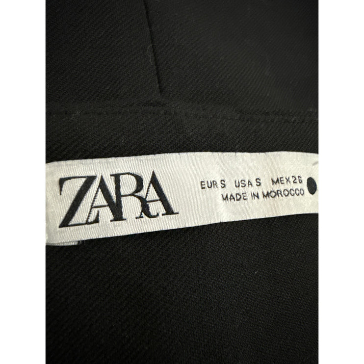 Zara Women's Blue High Waisted Zipper Career Flare A Line Mini Skirt Size S