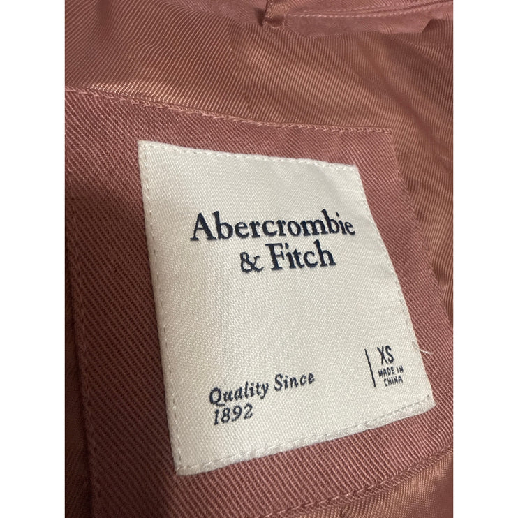 Abercrombie & Fitch Pink Double Breasted Peak Blazer Coat Suit Jacket Size XS