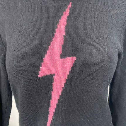 Zadig & Voltaire Delly Women's Black Flash Lightning Long Sleeve Sweater Top S