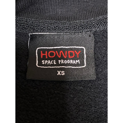 Howdy Space Program Black Logo Crew Neck Long Sleeve Sweater Sweatshirt Top S