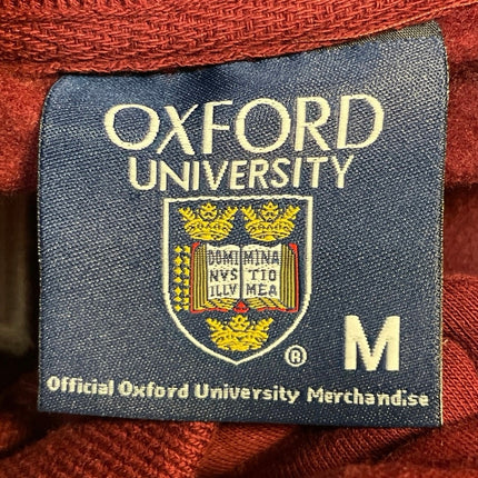 Oxford University Men's Red Colorblock Embroidered Snap Varsity Jacket Size M