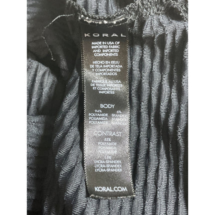 Koral Aerate Netz Black Geometric Yoga Athletic Activewear Muscle Tank Top Sz XS