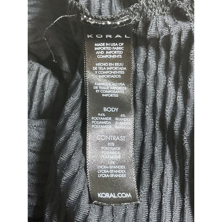 Koral Aerate Netz Black Geometric Yoga Athletic Activewear Muscle Tank Top Sz XS