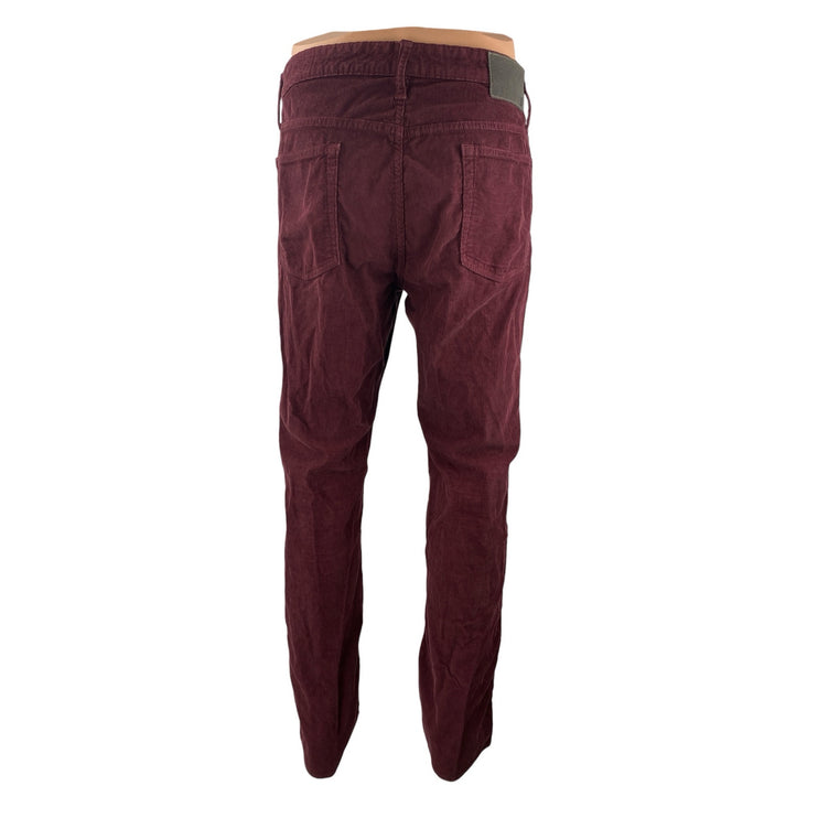 Bonobos Men's Red Maroon Straight Leg Trouser Chino Khaki Pants Size 35x32