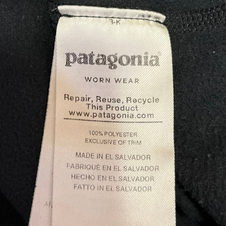 Patagonia Womens Black Iconiq Capital Zip Fleece High Neck Sweater Jacket Top M