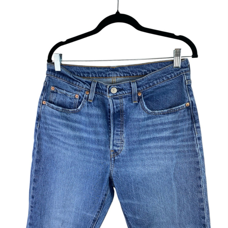 Levi's 501 Women's Blue Original Fit High Waisted Straight Denim Jeans Size 31