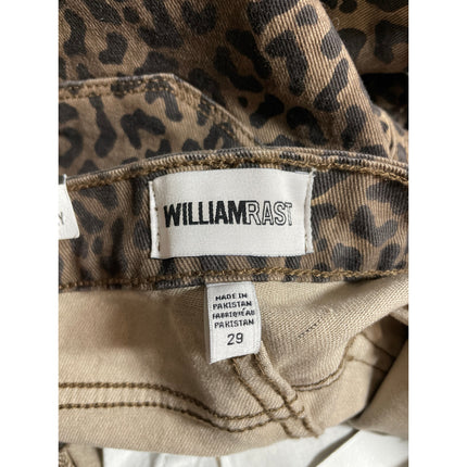 NEW William Rast Wild Cheetah Leopard Beige High Rise Skinny Denim Jeans Size 29