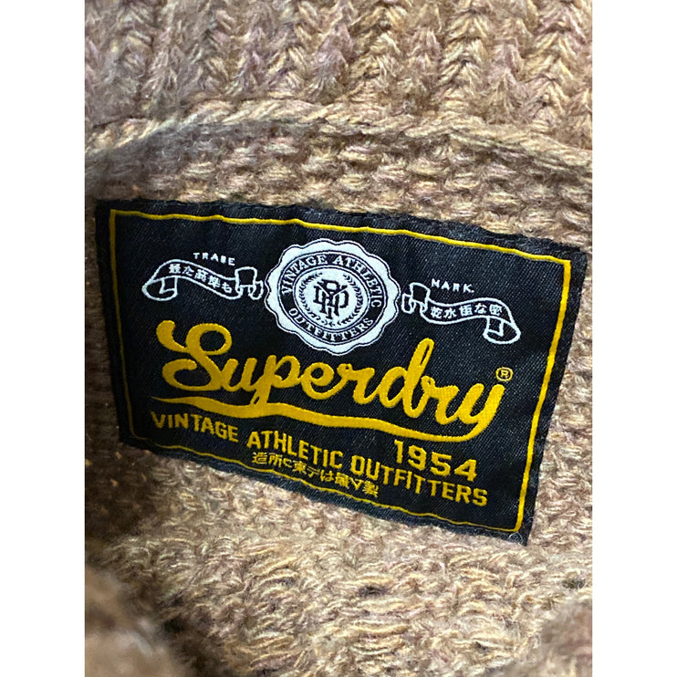 Superdry Vintage Athletic Wool Cable Knit Turtle Neck Long Sleeve Sweater Top 12