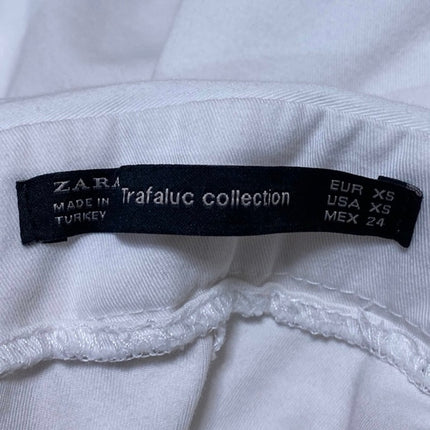 Zara Women's White High Waisted Tie Waist Paperbag Casual Mini Shorts Size XS