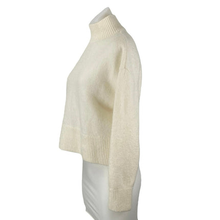 & Other Stories Women's Cream Wool Mohair Turtleneck Long Sleeve Sweater Top S