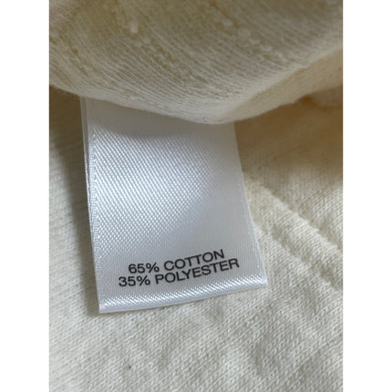 Murano Men's Cream Slim Fit Long Sleeve Crewneck Textured Sweater Top Size L