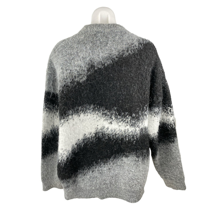 Zara Multicolor Colorblock Crew Neck Long Sleeve Sweatshirt Sweater Top Size L
