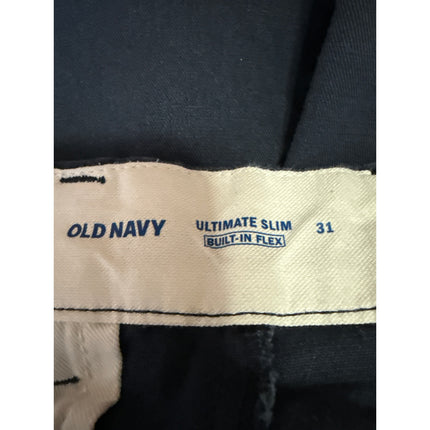 Old Navy Built in Flex Men's Blue Ultimate Slim Straight Khaki Chino Shorts 31