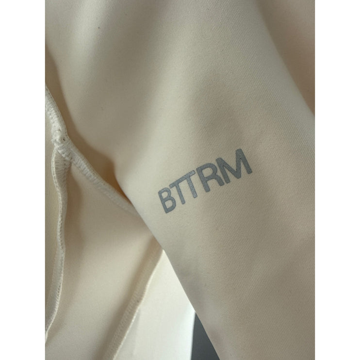 BTTRM BetterMe Ivory Athletic Activewear Sculpt Zip Up Catsuit Romper Jumpsuit M