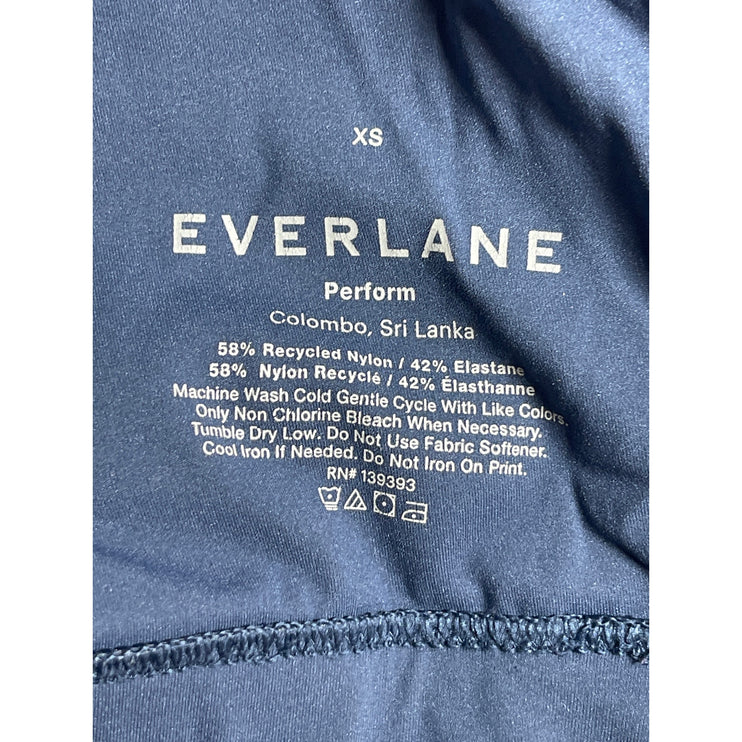 Everlane Womens Blue Sleeveless Yoga Workout Gym Athletic Sports Bra Crop Top XS