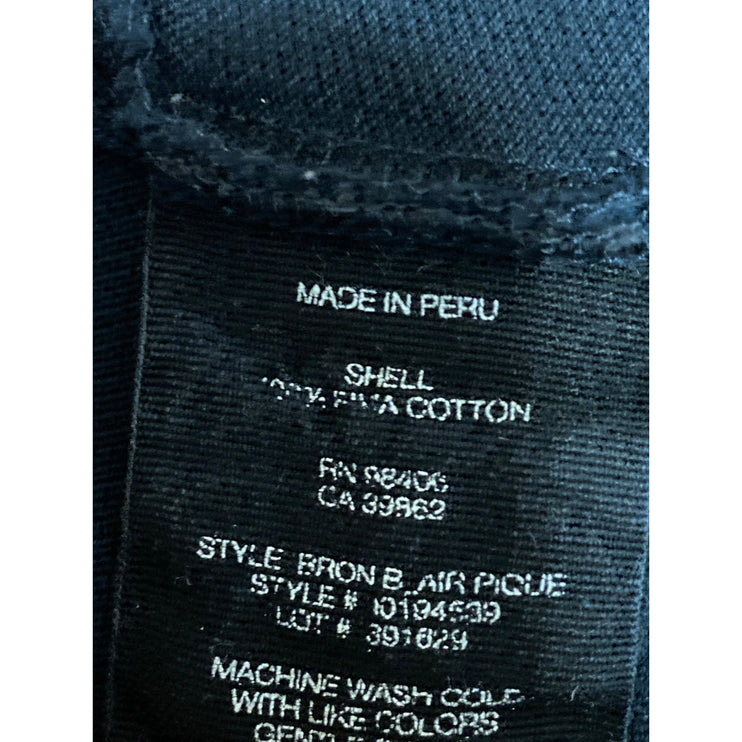 Theory Bron B Air Pique Mens Blue Short Sleeve Collared Golf Polo Shirt Top Sz M