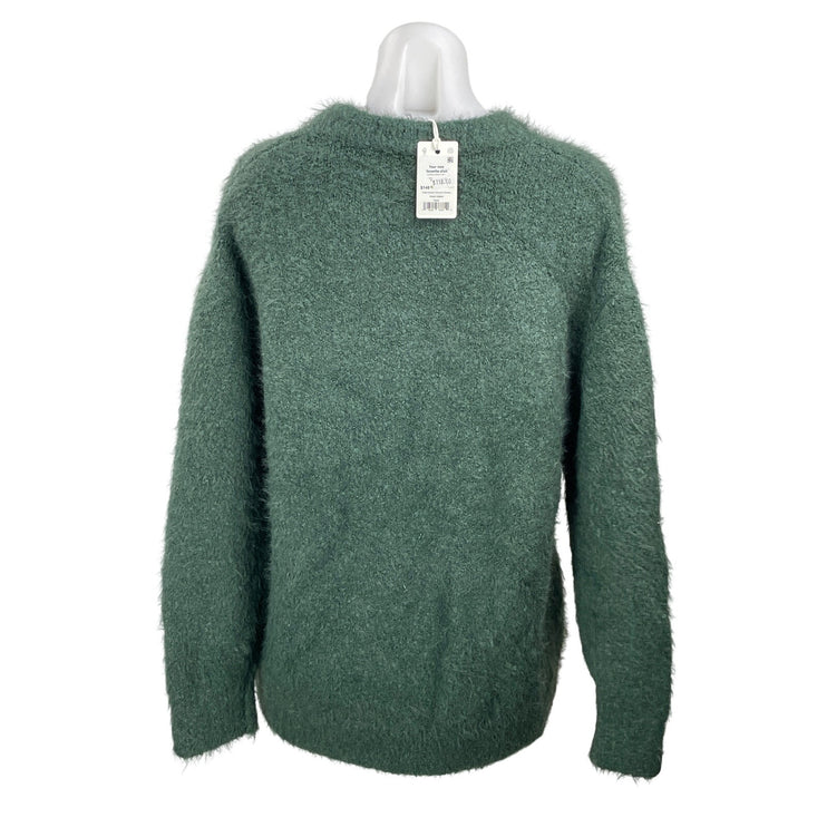 NEW Marine Layer Women's Green Wool Long Sleeve Mock Neck Sweater Top Size S