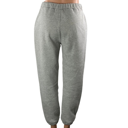 Guizio Women's Heather Gray Fleece High Rise Pull On Jogger Sweat Pants Size S