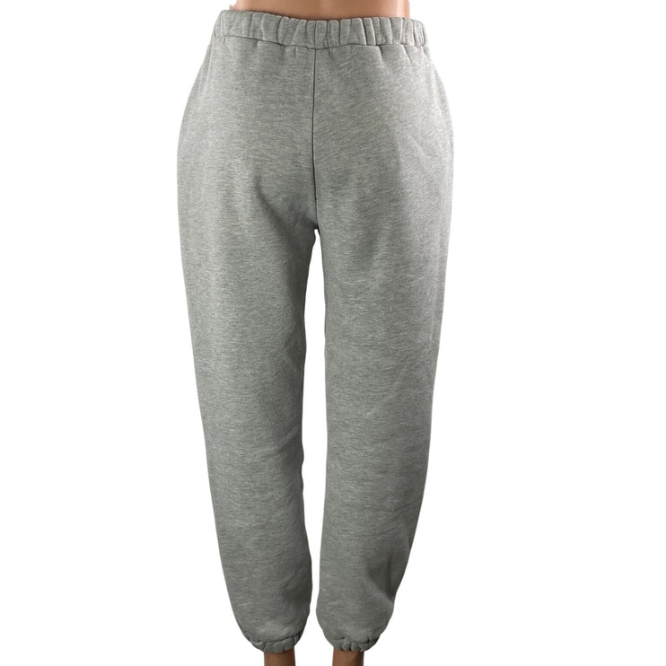 Guizio Women's Heather Gray Fleece High Rise Pull On Jogger Sweat Pants Size S