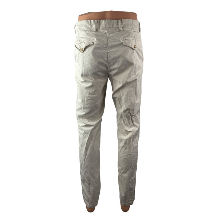 Pedro Del Hierro Men's Gray Straight Leg Slim Fit Trousers Dress Pants Size 34