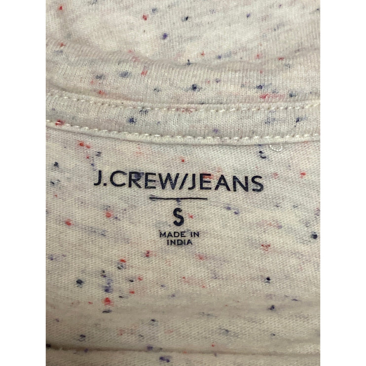 J.Crew Men's Beige Short Sleeve Speckled Crew Neck Pocket T Shirt Tee Top Sz S