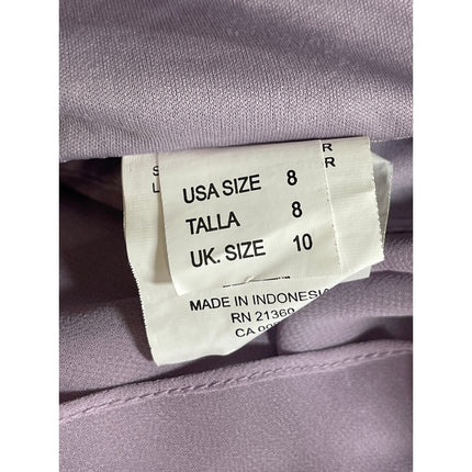 Morilee Purple Lilac Sleeveless V Neck Drape Bridesmaid Gown Maxi Dress Size 8