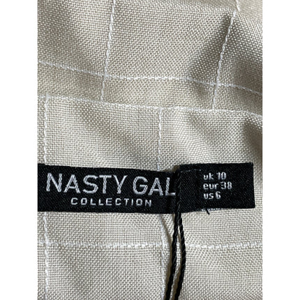 Nasty Gal What A Great Square Plaid Check Double Breasted Blazer Coat Jacket 6