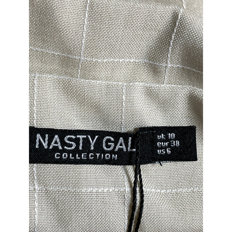 Nasty Gal What A Great Square Plaid Check Double Breasted Blazer Coat Jacket 6