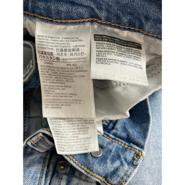 Levi's Women's Blue Cuffed High Waisted Medium Wash Denim Jean Shorts Size 26