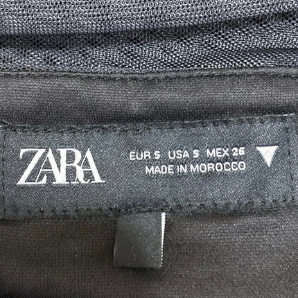 Zara Blue Black Colorblock Strapless Tube Bandeau Mini Bodycon Dress Size S