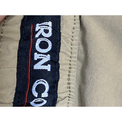 Iron Co Women's Tan Khaki High Rise Drawstring Jogger Tapered Trousers Pants L
