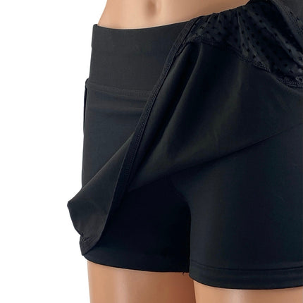 Reebok Women's Black Play Dry High Rise Tennis Golf Athletic Skort Skirt Size XS