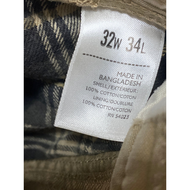 Old Navy Men's Beige High Rise Slim Straight Leg Chino Trouser Dress Pants 32/34